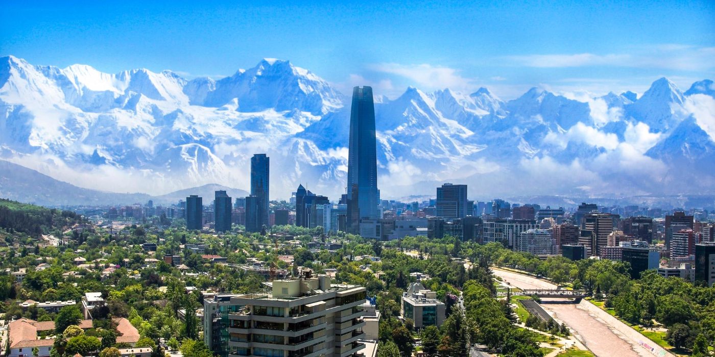 Santiago, Chile, with the Andes beyond