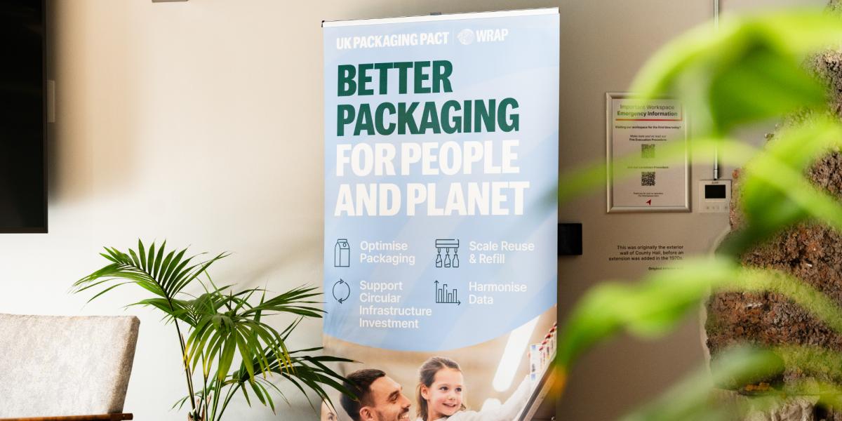UK Packaging Pact launch banner - Better packaging for people and planet